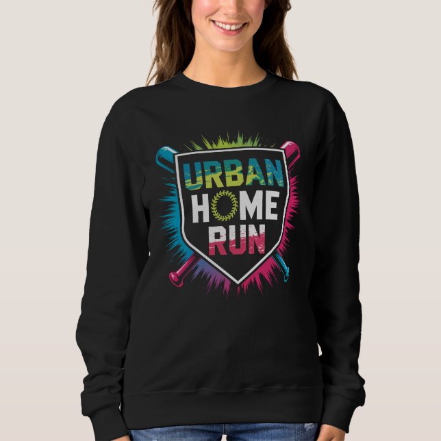 Sweatshirt Conception de T-Shirt de Baseball Urban Home Run,  (Devant)