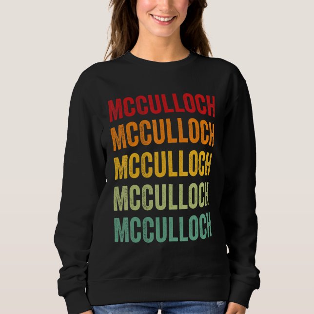 Sweatshirt Conception de texte arc-en-ciel du comté de McCull (Devant)
