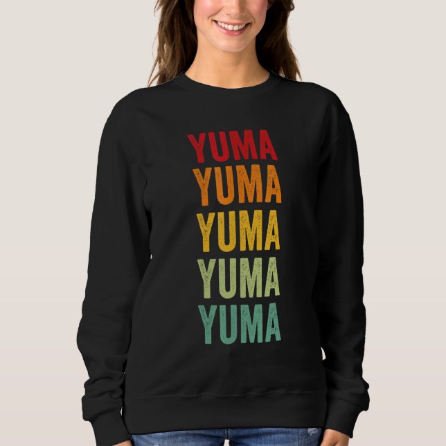 Sweatshirt Conception de texte arc-en-ciel du comté de Yuma A (Devant)