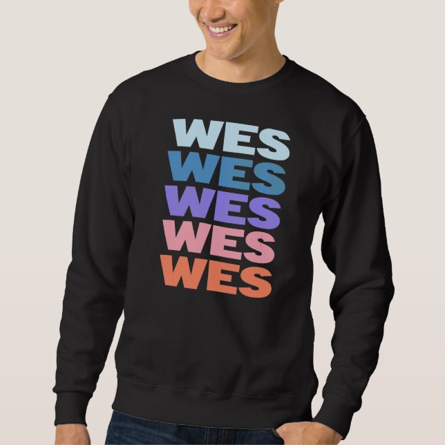 Sweatshirt Conception de texte répété moderne Wes (Devant)