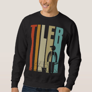 Sweatshirt Conception De Tiler Rétro Pour Homme Carrelage