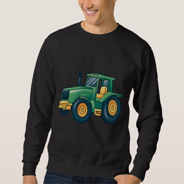 Sweatshirt Conception de tracteur de dessin animé drôle (Devant)