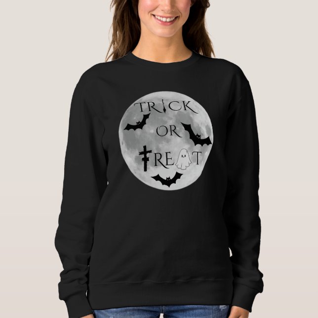 Sweatshirt Conception de Trick ou Treat Cute Halloween (Devant)