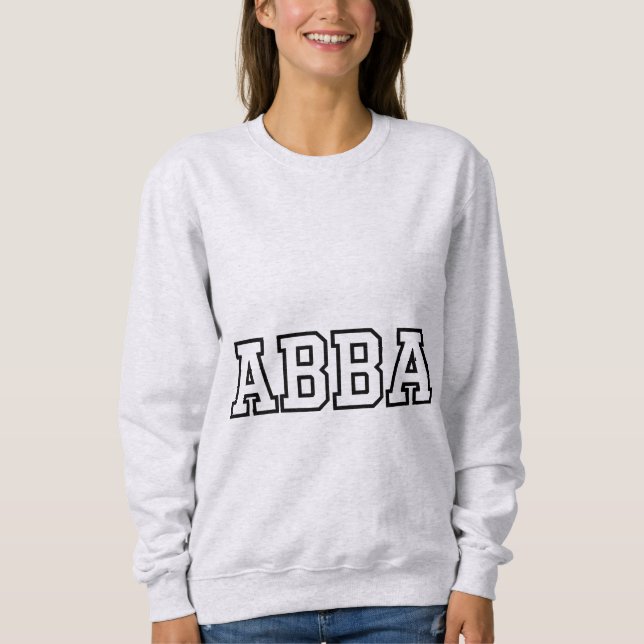 Sweatshirt Conception de typographie de nom Abba (Devant)