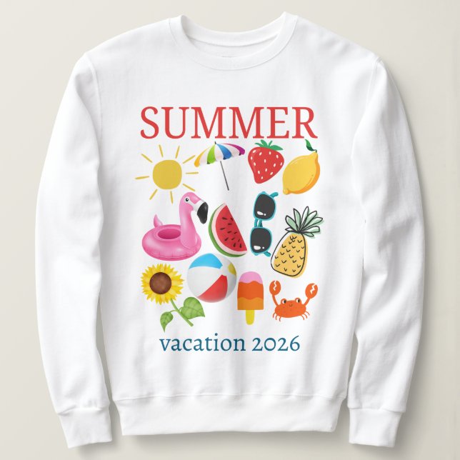 Sweatshirt Conception de vacances d'été personnalisée  (Design devant)
