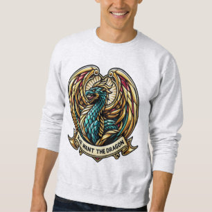 Sweatshirt Conception de verre de tôle dragon enchâssée