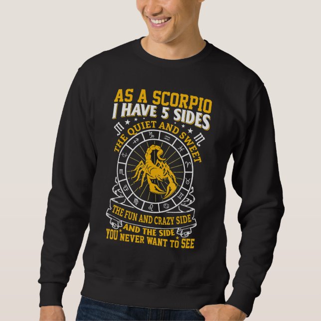Sweatshirt Conception de zodiaque Scorpion octobre novembre f (Devant)