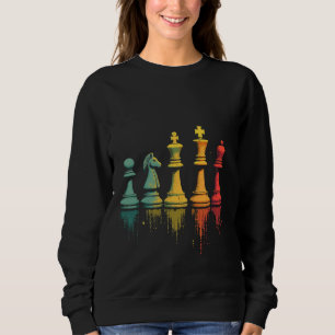 Sweatshirt Conception d'échecs colorée