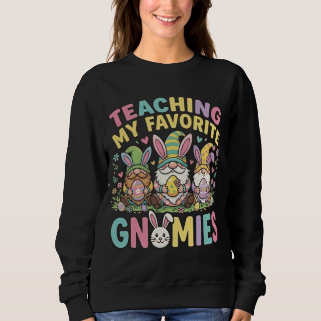 Sweatshirt Conception d'enseignant gnome mignon Enseignement  (Devant)