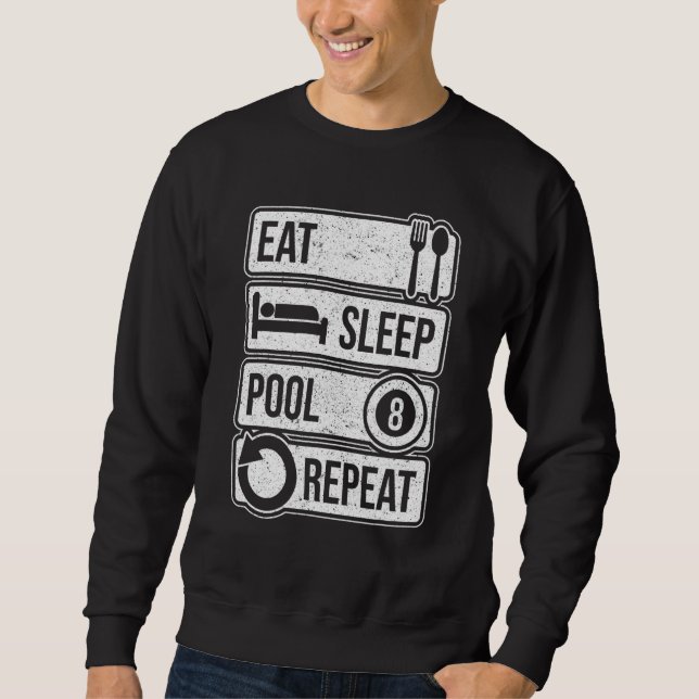 Sweatshirt Conception des billards à répétition du bassin de  (Devant)