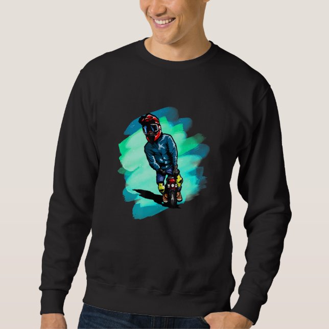 Sweatshirt Conception des couleurs d'encre pour monocycle éle (Devant)
