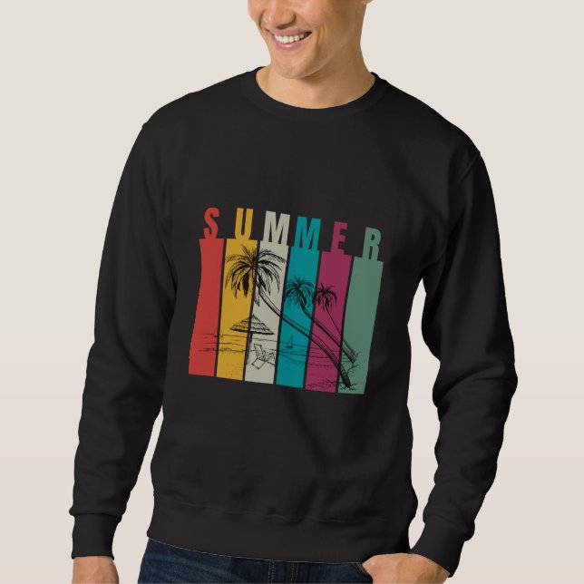 Sweatshirt Conception d'été moderne colorée (Devant)