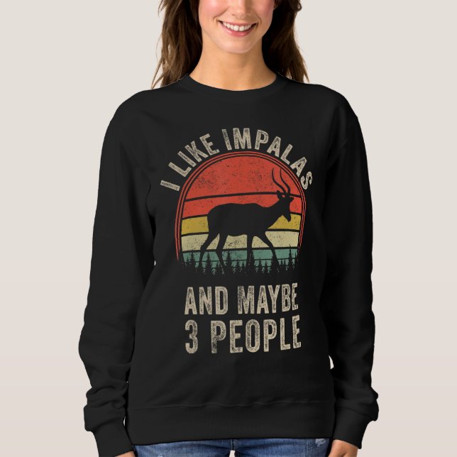 Sweatshirt Conception d'impala drôle Art graphique Impalas Zo (Devant)