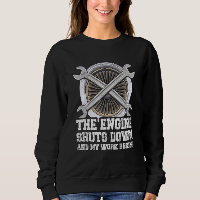 Sweatshirt Conception D'Ingénierie D'Aéronefs Pour Un Mécanic (Devant)
