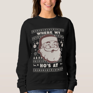 Sweatshirt Conception drôle de Noël mignon Père Noël Ho Ho's