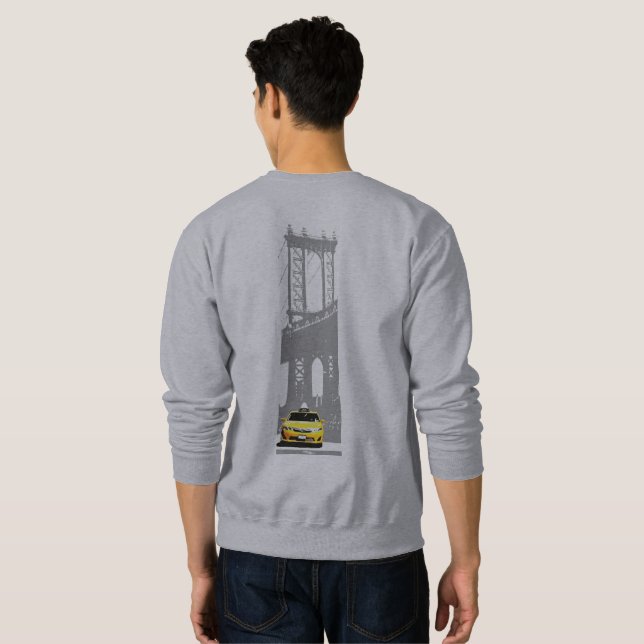 Sweatshirt Conception du dos New York City Nyc Taxi jaune Bro (Dos entier)