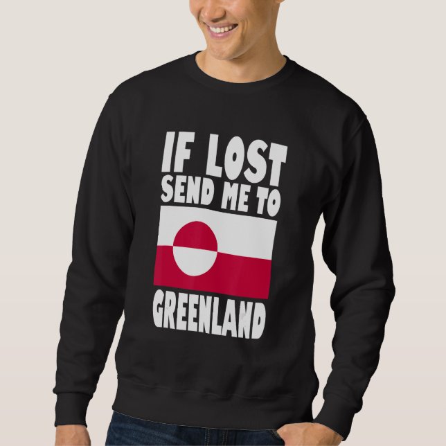 Sweatshirt Conception du drapeau du Groenland  Si je suis per (Devant)