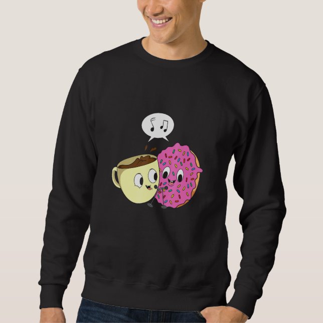 Sweatshirt Conception D'Un Duet Sur Les Médias Sociaux Pour U (Devant)
