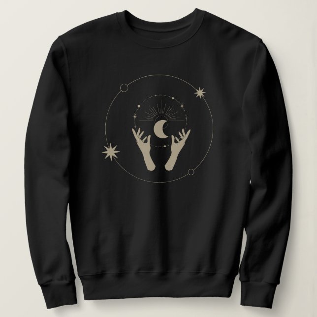 Sweatshirt conception esthétique de fantaisie au clair de lun (Design devant)