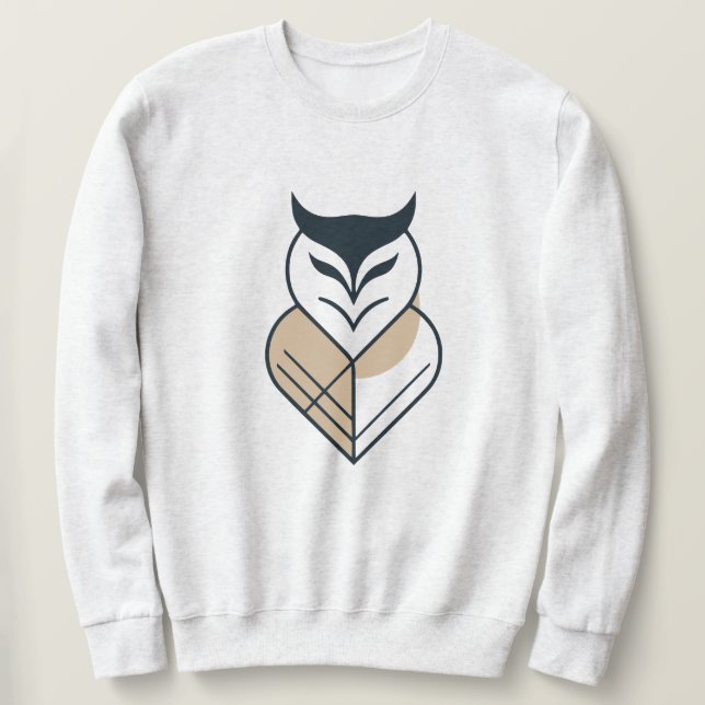 Sweatshirt Conception géométrique du logo de hibou (Design devant)