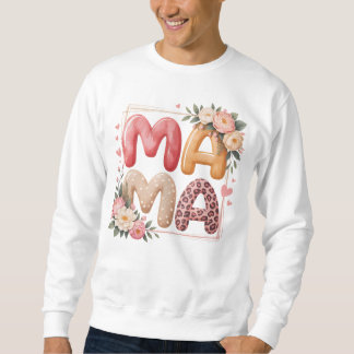 Sweatshirt Conception graphique de maman avec impression léop