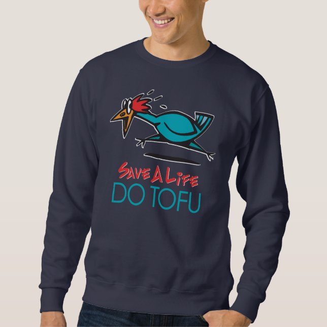 Sweatshirt Conception humoristique de tofu (Devant)