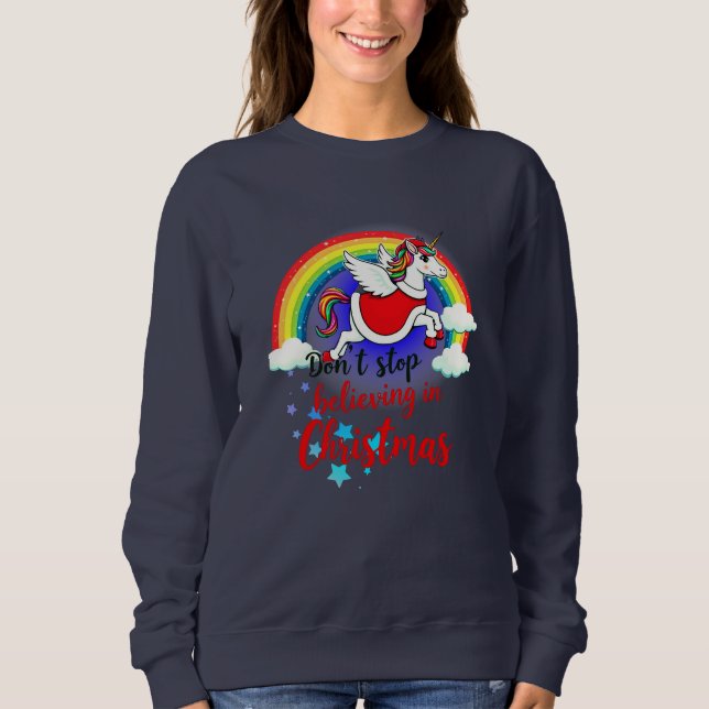 Sweatshirt Conception magique de vacances Unicorn (Devant)