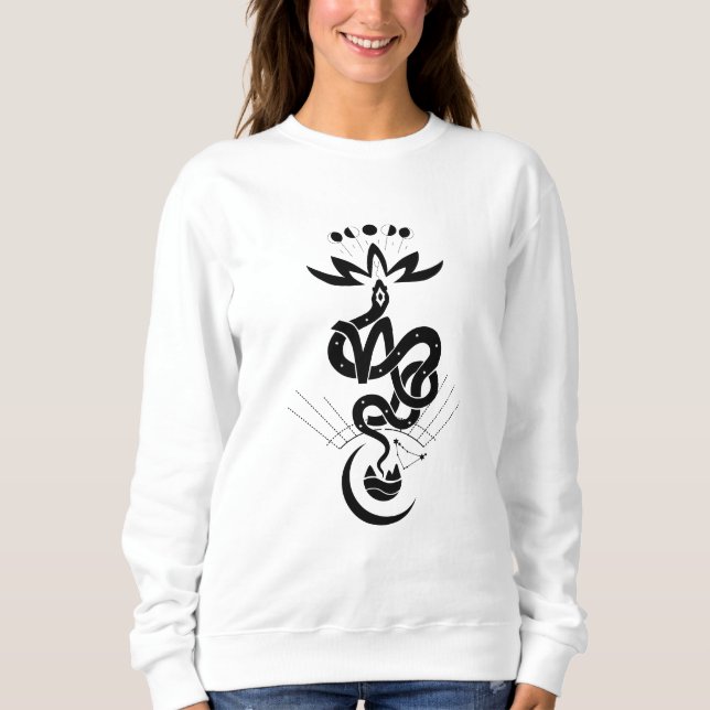 Sweatshirt Conception originale pour l'impression Snake 2025, (Devant)