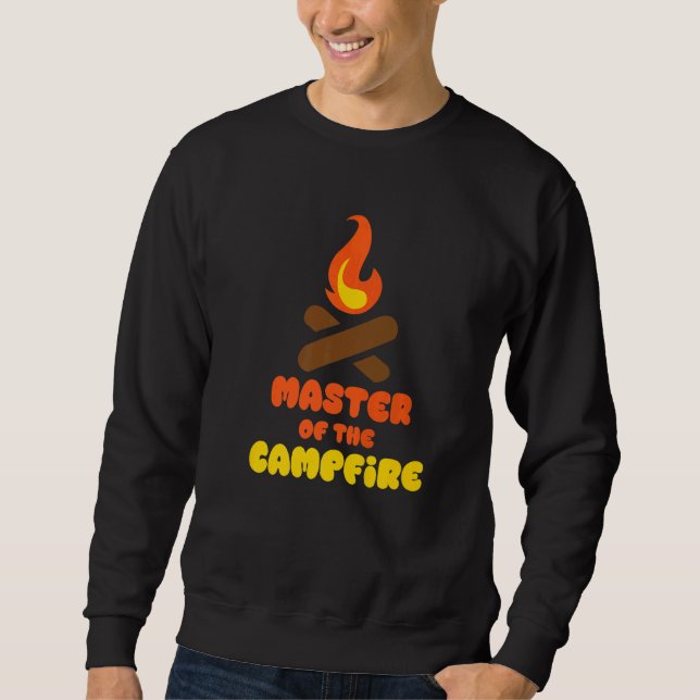Sweatshirt Conceptions de plein air de camping Maître du feu  (Devant)