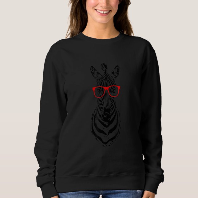 Sweatshirt Conceptions d'impression de zèbre pour hommes femm (Devant)