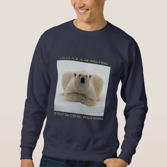 Sweatshirt conceptions fraîches d'OURS BLANC ET de (Devant)