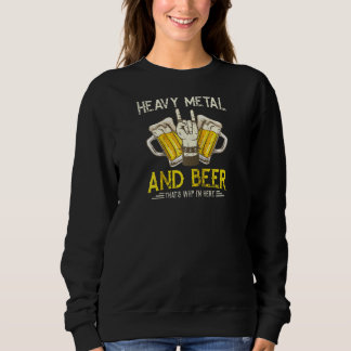 Sweatshirt Concert Metal Lourd Et Beer Music Metalhead Guita