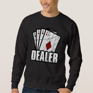 Sweatshirt Concessionnaire vintage Casino Croupier Poker Deal