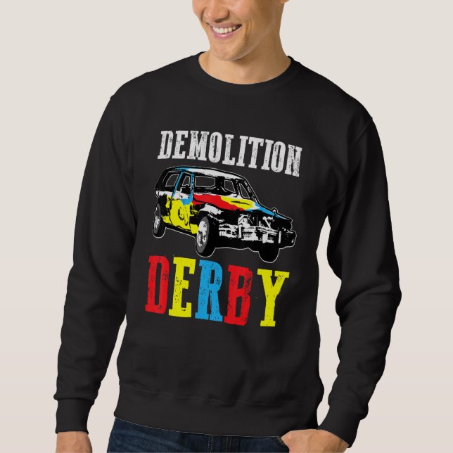 Sweatshirt Concours de démolition de voitures de course de de (Devant)