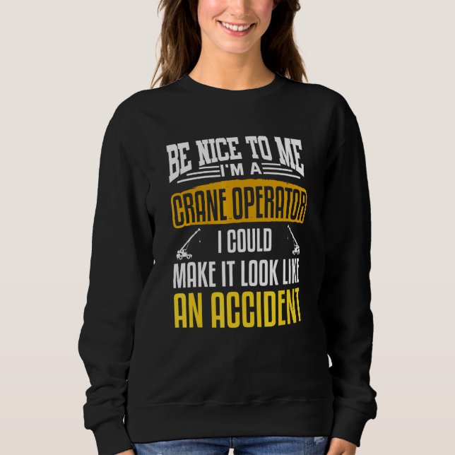 Sweatshirt Conducteur de grue Constructeur de grue Auto Const (Devant)