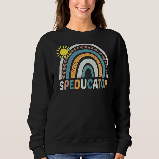 Sweatshirt Conducteur Rainbow Boho Enseignant de l'éducation  (Devant)