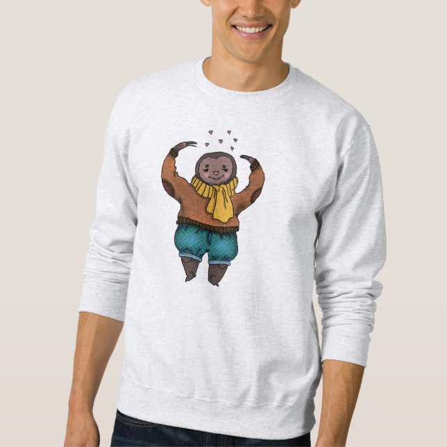 Sweatshirt confortable de paresse (Devant)