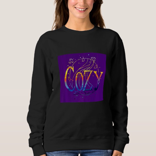 Sweatshirt Confortable Et Cosy Design Automne (Devant)