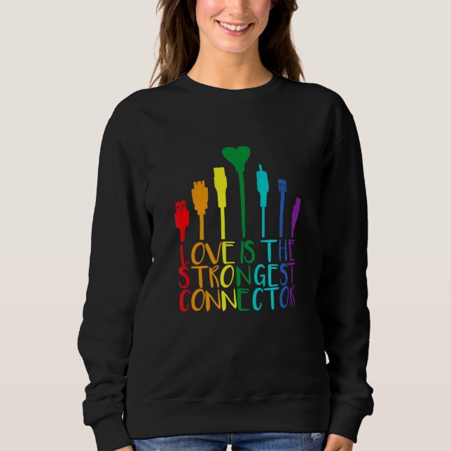 Sweatshirt Connecteur de câble Lgbtq Pride Mois 1 (Devant)