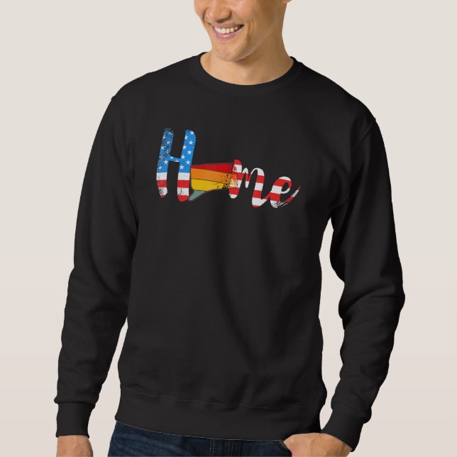 Sweatshirt Connecticut Home State Pride Map Usa (Devant)