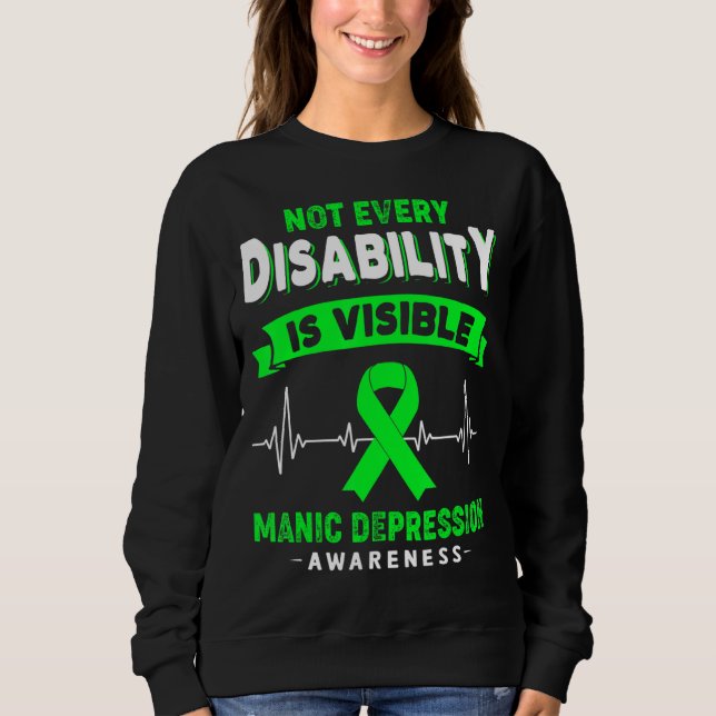 Sweatshirt Conscience de la dépression maniaque Chaque handic (Devant)
