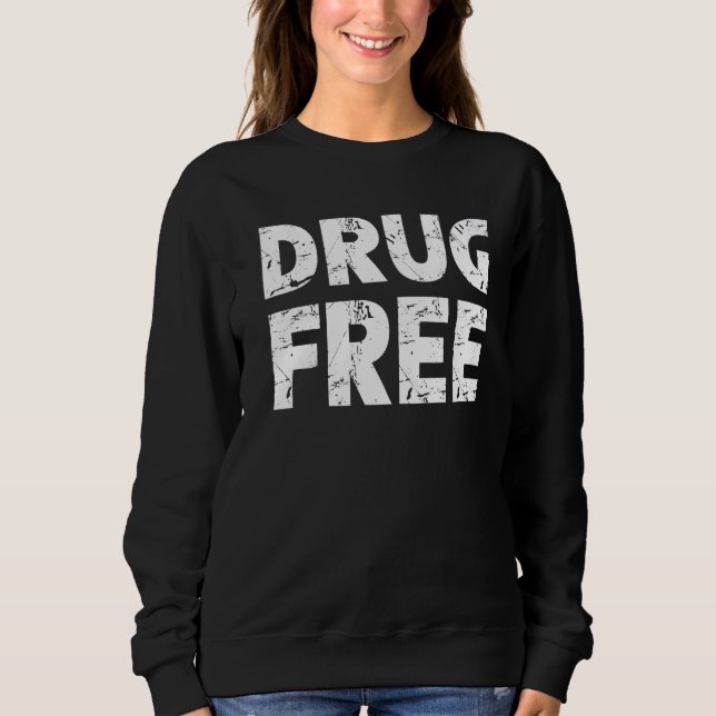 Sweatshirt Conscience de la Semaine du ruban rouge sans drogu (Devant)