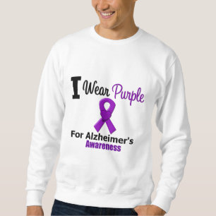 Sweatshirt Conscience pourpre de ruban de maladie d'Alzheimer