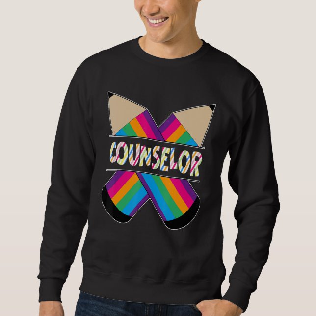 Sweatshirt Conseiller aux crayons colorés (Devant)