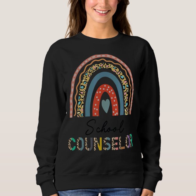 Sweatshirt Conseiller scolaire Leopard Rainbow Appréciation R (Devant)