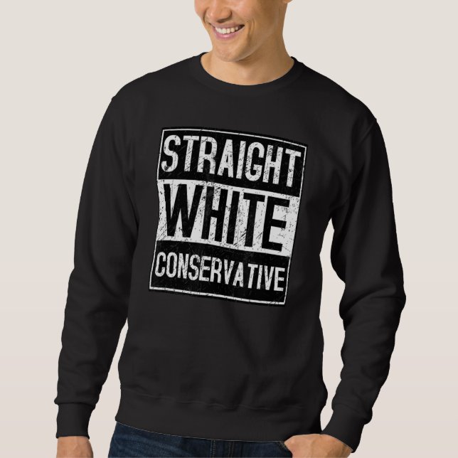 Sweatshirt conservateur de droite blanche (Devant)