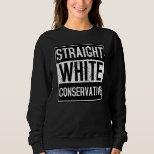 Sweatshirt conservateur de droite blanche