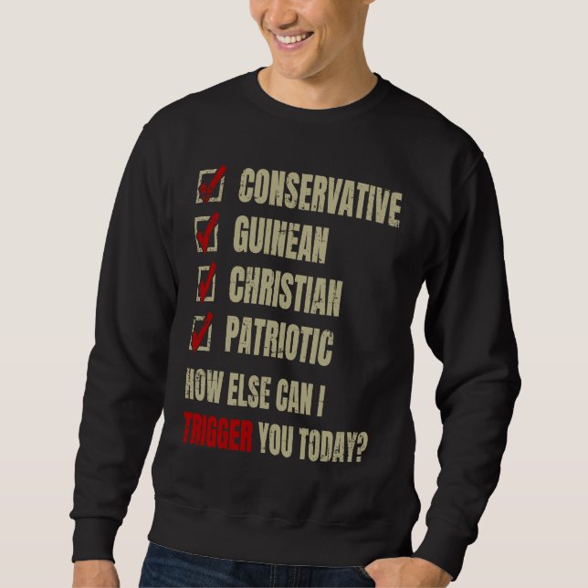 Sweatshirt Conservateur Guinéen Chrétien Patriotique (Devant)