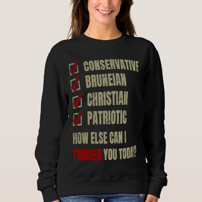 Sweatshirt Conservative Bruneian Christian Patriotic (Devant)