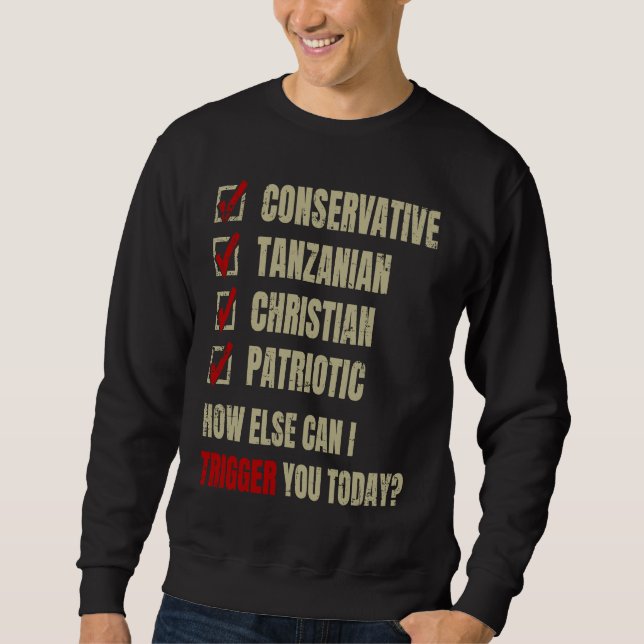Sweatshirt Conservative Tanzanian Christian Patriotic (Devant)